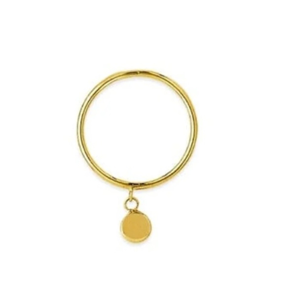 Gold Circle Pendant Charm Decoration Bangle Ring